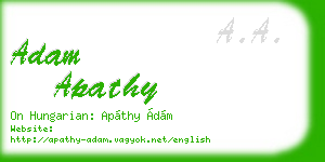 adam apathy business card